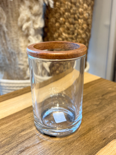 PORTACEPILLO VIDRIO MADERA - comprar online