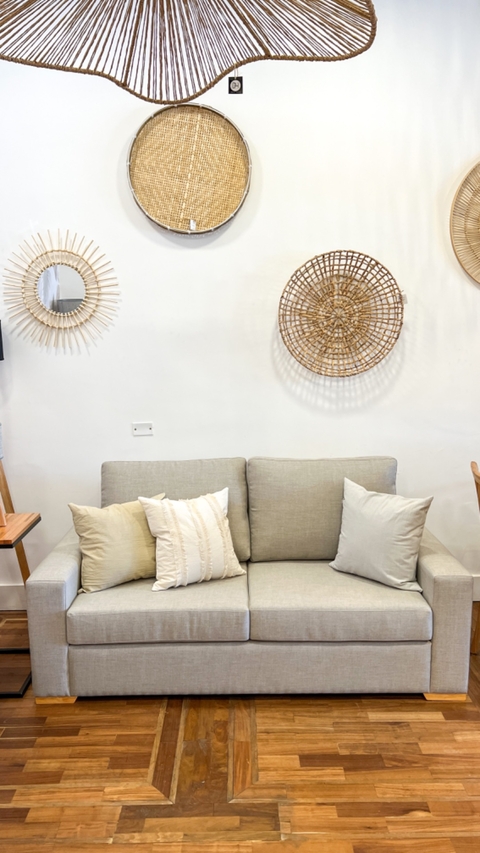 SOFA CARACAS 2 CUERPOS GRIS CLARO