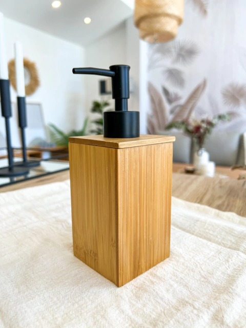 DISPENSER BAMBOO CUADRADO NEGRO