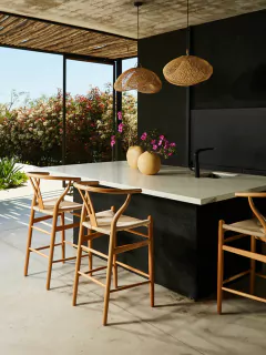 Imagen de BANQUETA WISHBONE NATURAL