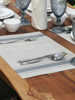 INDIVIDUAL RAFIA LINEA GRIS