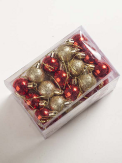 SET X29 BOLAS DE NAVIDAD ROJO Y DORADO - comprar online