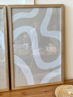 CUADRO ABSTRACTO BEIGE 1 40X60 - comprar online
