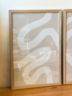 CUADRO ABSTRACTO BEIGE 2 40X60 - comprar online
