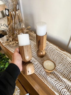 CANDELABRO MADERA CIRCULAR CHICO en internet