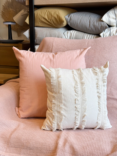 ALMOHADON TUSOR ROSA VIEJO 50X50 - DecoHome