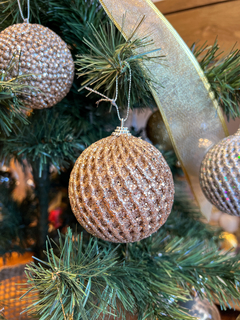 BOLA DE NAVIDAD DE 8CM CHAMPAGNE RED