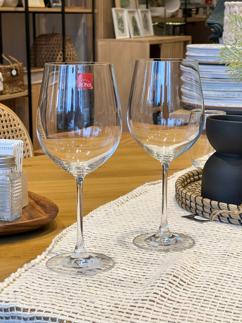 SET X2 COPAS VINO CRISTAL 610 ML