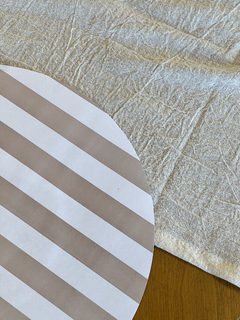 PACK PLATO DE SITIO RAYAS BEIGE X24 - comprar online