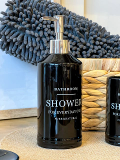 SET BAÑO SHOWER NEGRO (4 PIEZAS) en internet