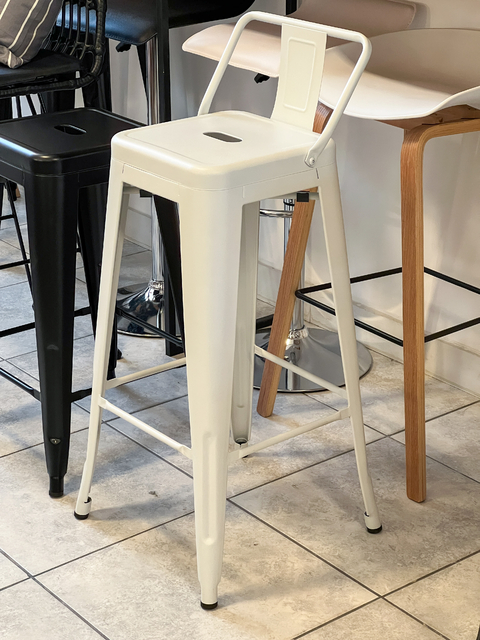 BANQUETA TOLIX RESPALDO MEDIO BLANCO MATE - comprar online