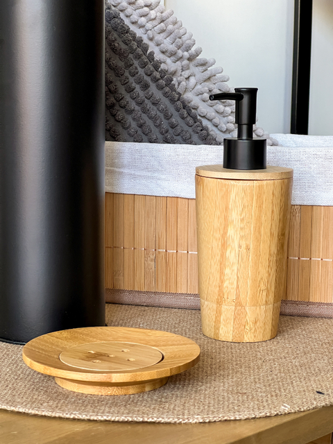 DISPENSER BAMBOO CONICO NEGRO