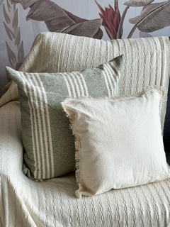 ALMOHADON FLECOS NATURAL 40X40 - comprar online