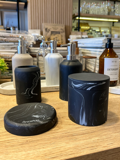 ALGODONERA SIMIL MARMOL NEGRO - DecoHome