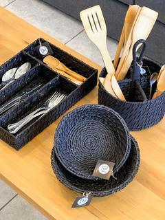 CUBIERTERO HAYS RECTANGULAR NEGRO - tienda online