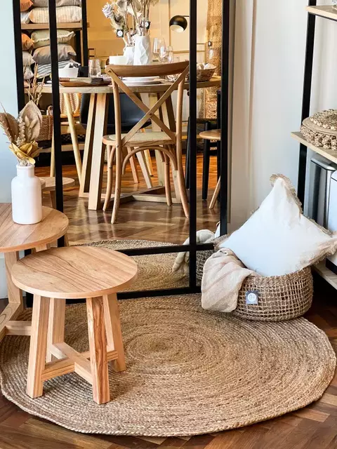 ALFOMBRA REDONDA DE YUTE NATURAL (3 MEDIDAS) - comprar online