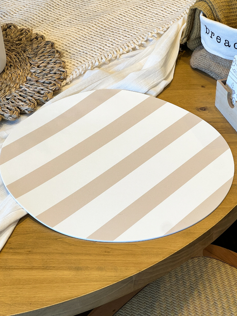 PLATO DE SITIO RAYAS CHAMPAGNE