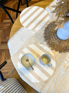 PLATO DE SITIO RAYAS CHAMPAGNE - DecoHome
