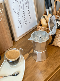CAFETERA ITALIANA 6 POCILLOS ALUMINIO - DecoHome