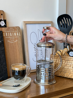 CAFETERA CON EMBOLO BASE ACERO 1000ML - comprar online