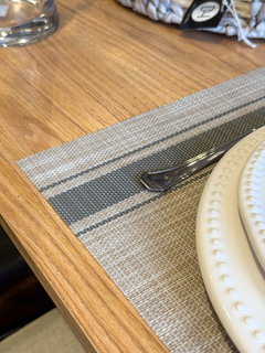 INDIVIDUAL RAFIA LINEA GRIS - DecoHome