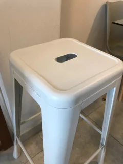 BANQUETA TOLIX SIN RESPALDO BLANCO MATE - tienda online