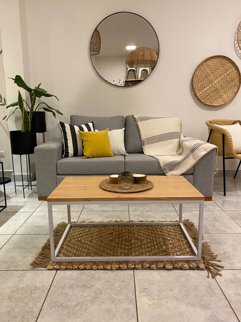 MESA RATONA HIERRO BLANCO Y PARAISO