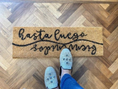 FELPUDO BIENVENIDOS / HASTA LUEGO 25X75 - comprar online