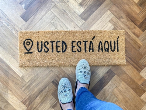 FELPUDO USTED ESTA AQUI 25X75