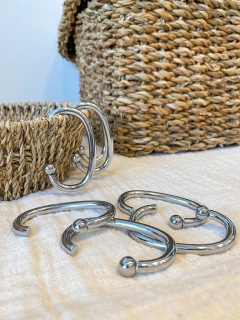 GANCHOS PARA CORTINA C CROMADO X12