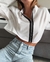 Camisa crop cierre - comprar online