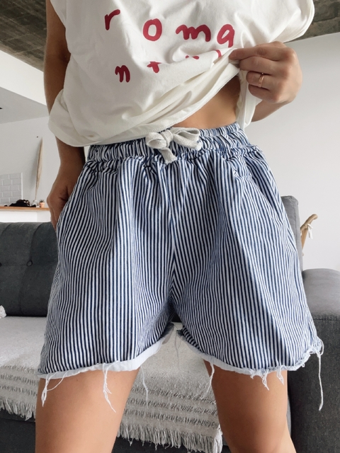 Short Gabardina rayado