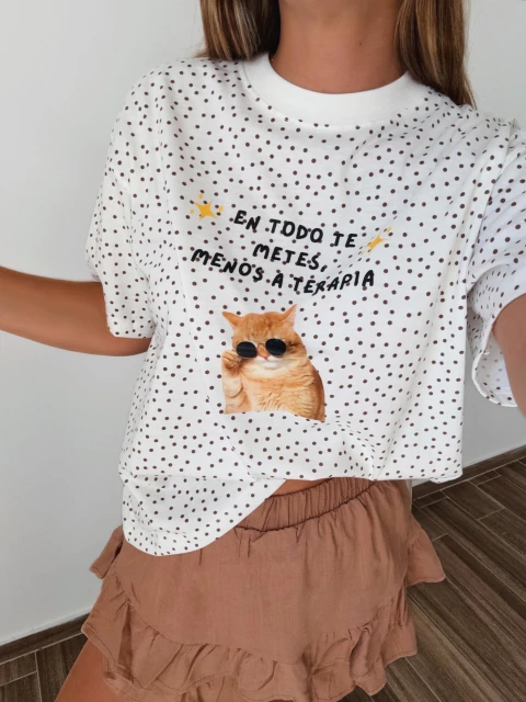 Remera Gato terapia