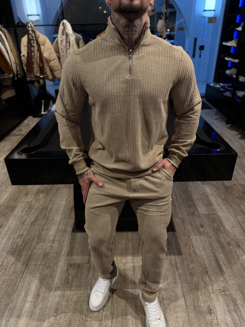 CONJUNTO TRICÔ PREMIUM MÔNACO KHAKI