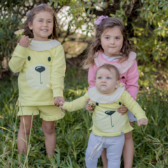 Buzo CARA OSO ROSA Y LIMA - tienda online