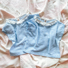 BLUSA CLOQUE CELESTE - tienda online