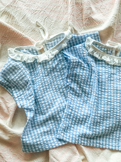 Imagen de BLUSA CLOQUE CELESTE