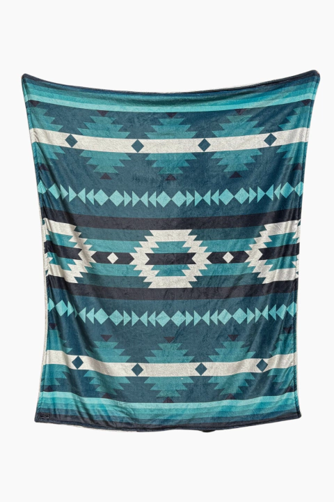Manta Polar Soft con Corderito - Navajo Azul - comprar online