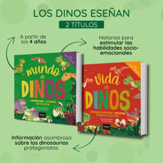 Los dinos enseñan a los peques la construcción de habilidades - (2 títulos) - comprar online