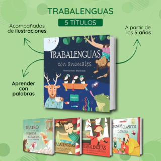 Biblioteca Trabalenguas y cuentos clásicos para chicos (5 títulos) - comprar online