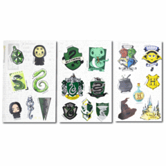 Stickers Slytherin x3 - Licencia Oficial