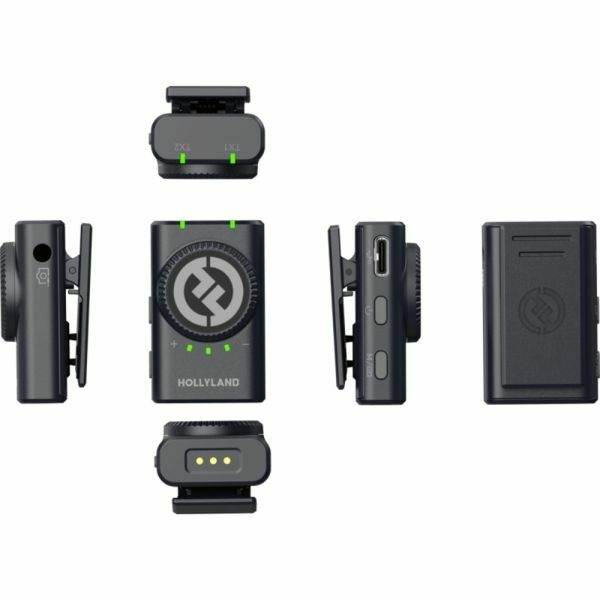 Hollyland LARK M2 DUO CAMERA - Sistema de microfone sem fio para 2 pessoas (TRS 3,5mm / 48 kHz / 24 bits / 40hs duração / Transmissão 300m) na internet
