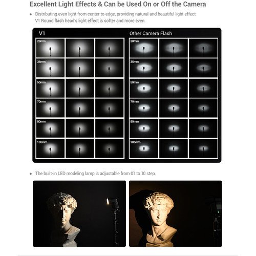 Imagem do Flash GODOX V1 (TTL Speed Light com Bateria VB26A)