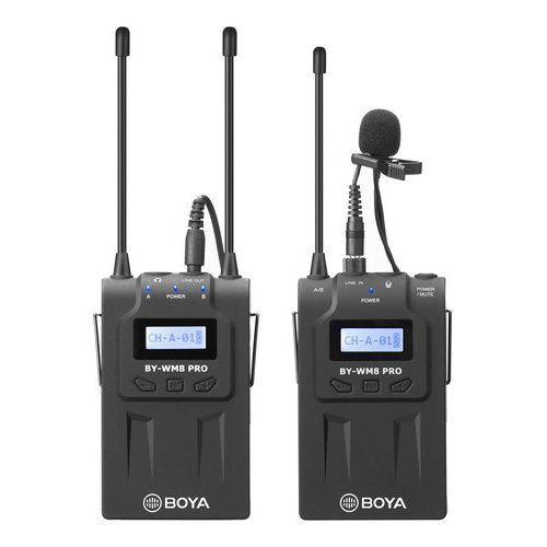 Sistema Microfone Lapela Omnidirecional Sem Fio Digital - Boya BY-WM8 PRO K1 (DUAL CHANNEL UHF) - comprar online