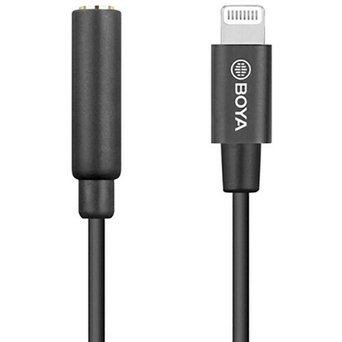 Cabo BOYA BY-K3 (3.5mm TRS Fêmea - Lightining Iphone - 6cm) - comprar online