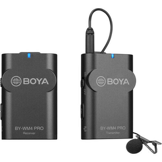 Sistema Microfone Lapela Omnidirecional Sem Fio Digital - Boya BY-WM4 PRO K1 (2.4Ghz / OLED / TRS 3.5mm)