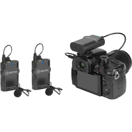 Sistema Microfone Lapela Omnidirecional Sem Fio Digital Duplo - Boya BY-WM4 PRO K2 (2.4Ghz / OLED / TRS 3.5mm) - CAMERA NINJA • PHOTO VIDEO STORE