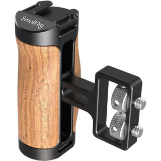 Suporte Lateral SmallRig Mini Wood Side Handle (2913 - montagem dupla de parafuso 1/4")
