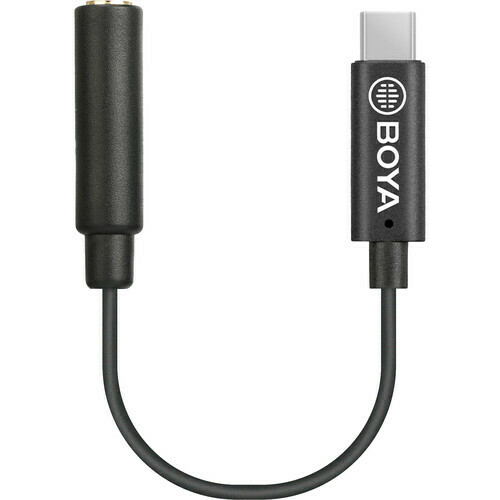 Cabo BOYA BY-K4 (3.5mm TRS Fêmea - USB Type C - 6cm) - comprar online