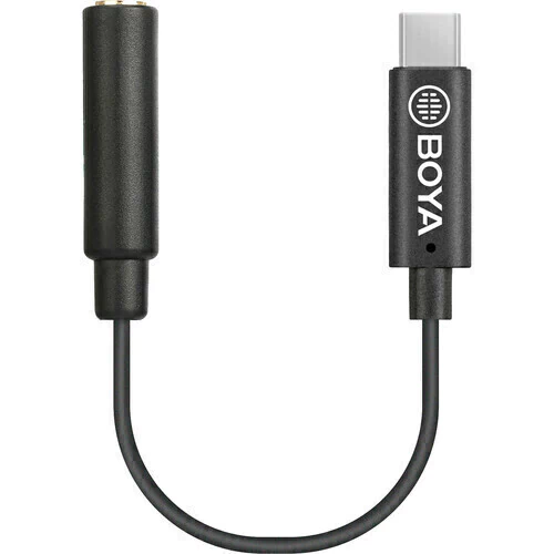 Cabo BOYA BY-K4 (3.5mm TRS Fêmea - USB Type C - 6cm) - comprar online